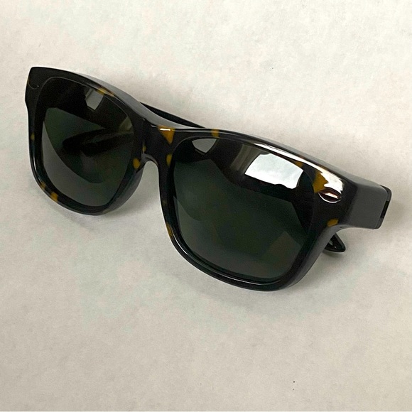 Solar Shield Polarized Sunglasses fit over glasses, tortoiseshell frames - Picture 5 of 15